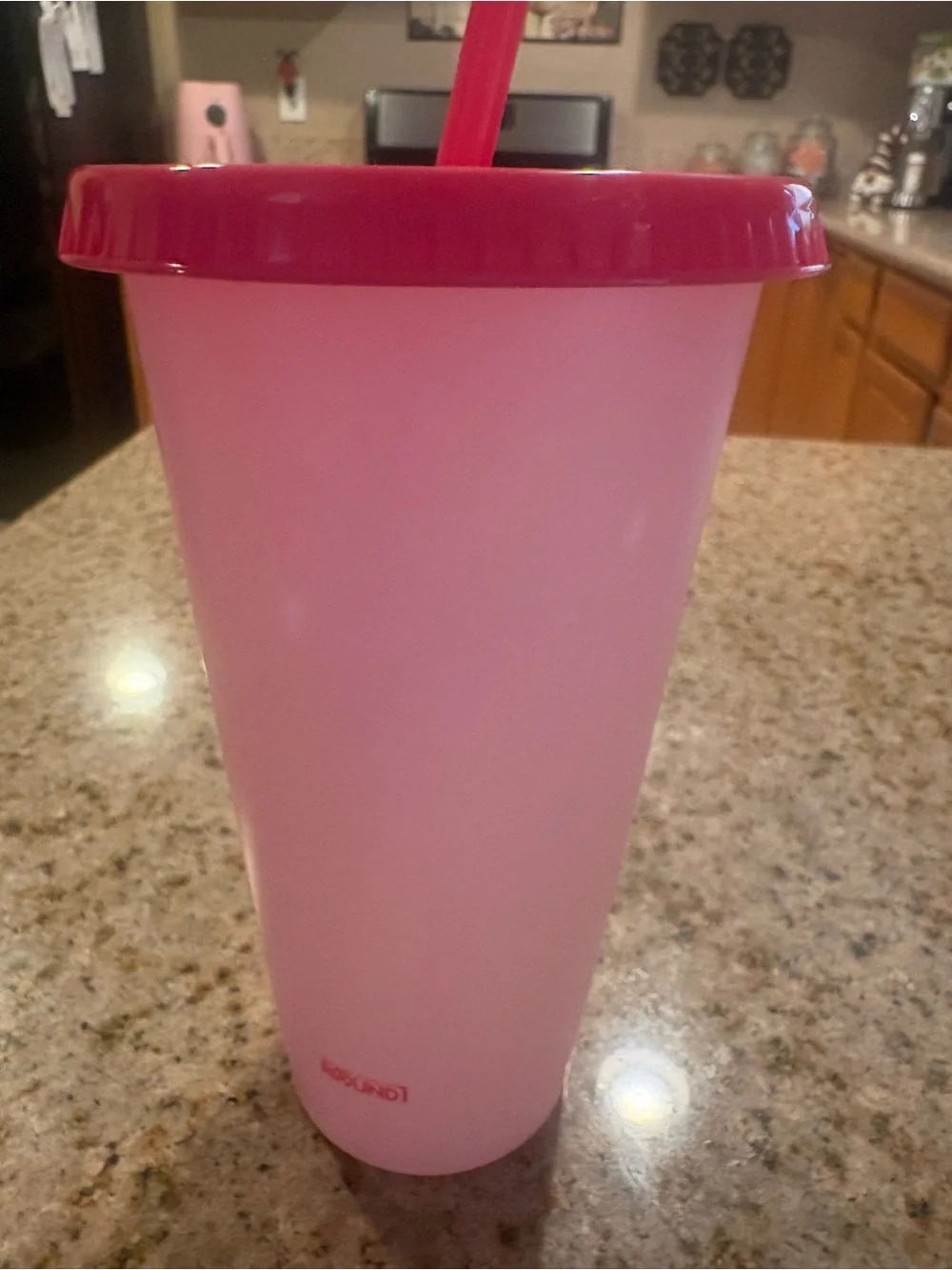 Rilakkuma Pink Travel Tumbler with Straw